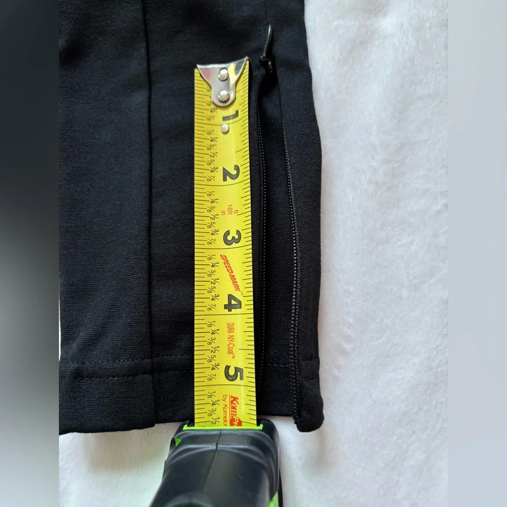 a new day Thick Black Leggings w/ Front Pleating and Ankle Zippers NWOT Size XS - Picture 6 of 6